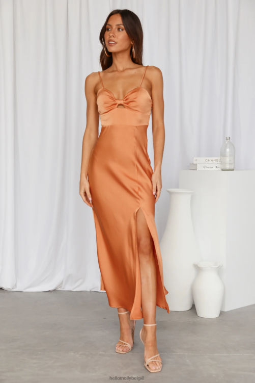 kleding Hello Molly ill be yours maxi-jurk oranje XR2L6669