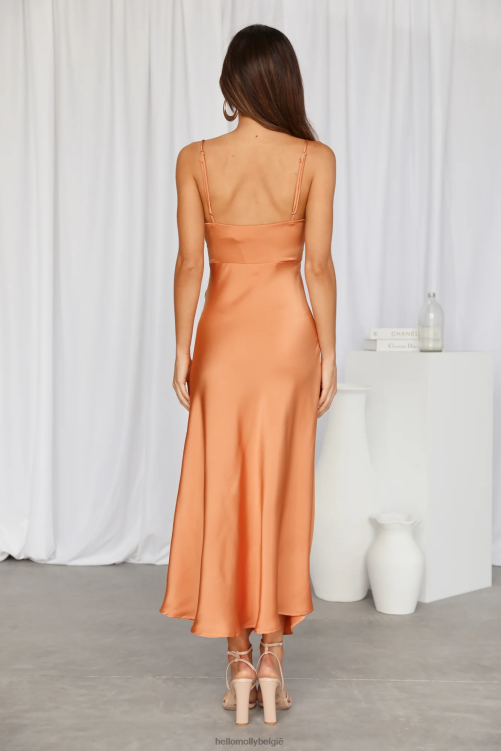 kleding Hello Molly ill be yours maxi-jurk oranje XR2L6669