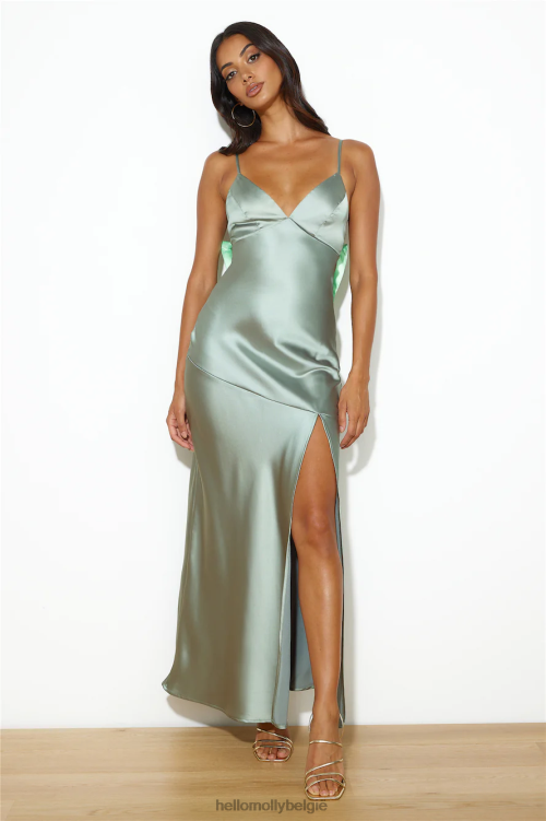 kleding Hello Molly ja tegen speciale maxi-jurk groen XR2L6166