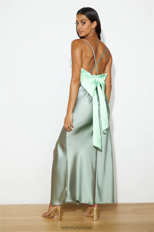 kleding Hello Molly ja tegen speciale maxi-jurk groen XR2L6166