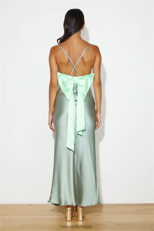 kleding Hello Molly ja tegen speciale maxi-jurk groen XR2L6166