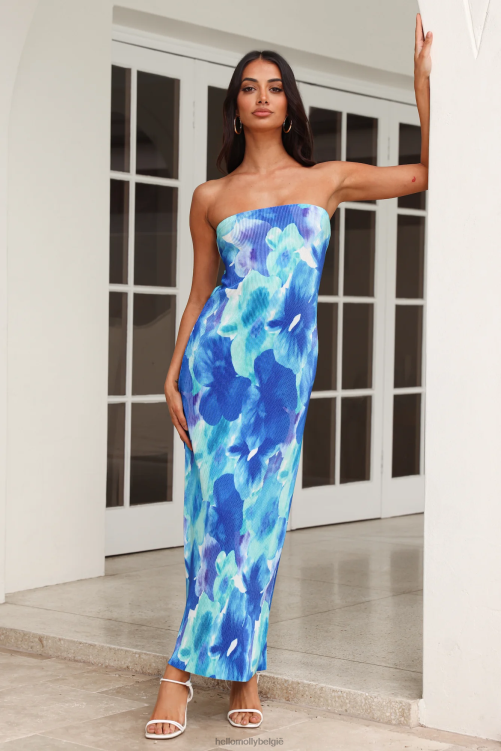 kleding Hello Molly keep going forward maxi-jurk blauw XR2L5716