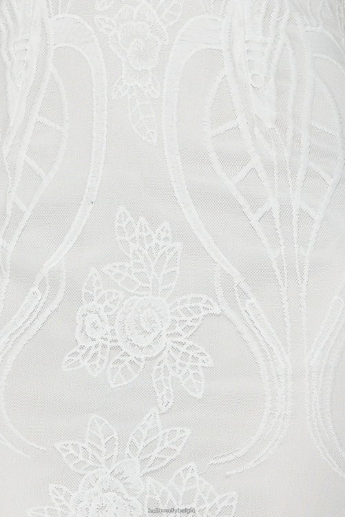 kleding Hello Molly kies stijl kanten maxi-jurk wit XR2L5748