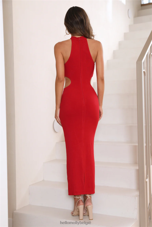 kleding Hello Molly kijk naar haar maxi-jurk rood XR2L6356