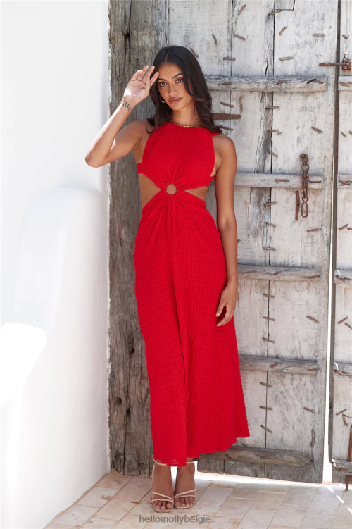 kleding Hello Molly kreeg een callback maxi-jurk rood XR2L6183
