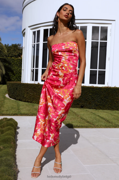 kleding Hello Molly letters of mine maxi jurk roze XR2L6653