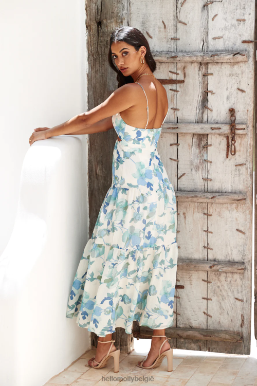 kleding Hello Molly lichter dan lucht maxi-jurk blauw XR2L6065
