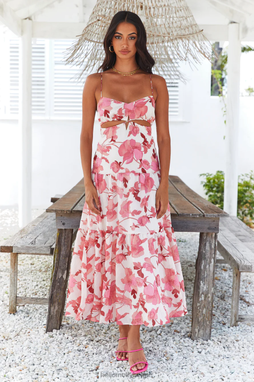 kleding Hello Molly lichter dan lucht maxi-jurk rood XR2L6089