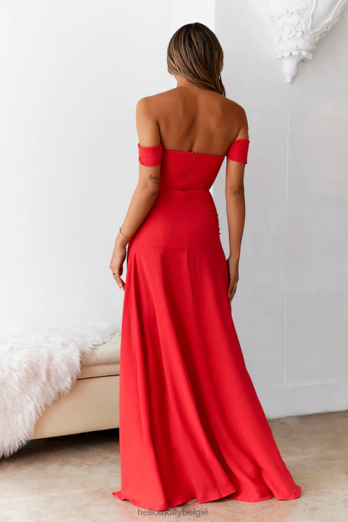 kleding Hello Molly lieve emilia blushing cinderella maxi jurk rood XR2L6099
