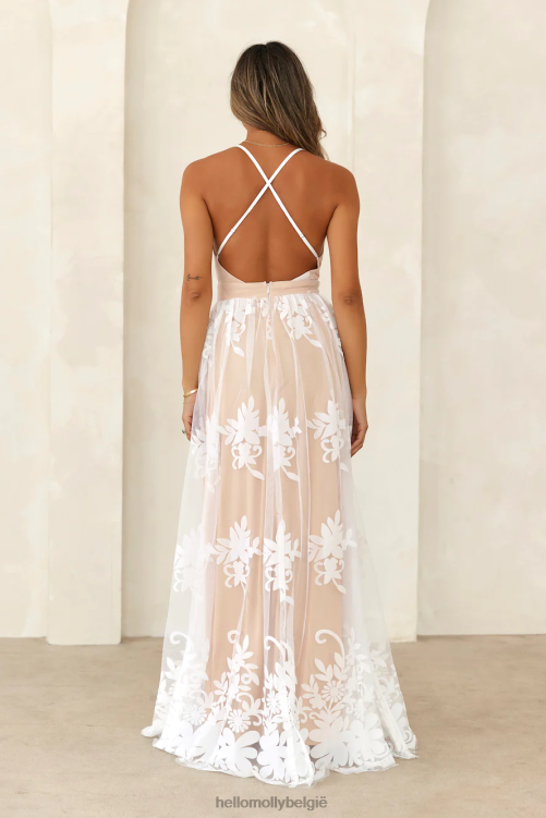 kleding Hello Molly love cloud tule maxi-jurk wit XR2L5689