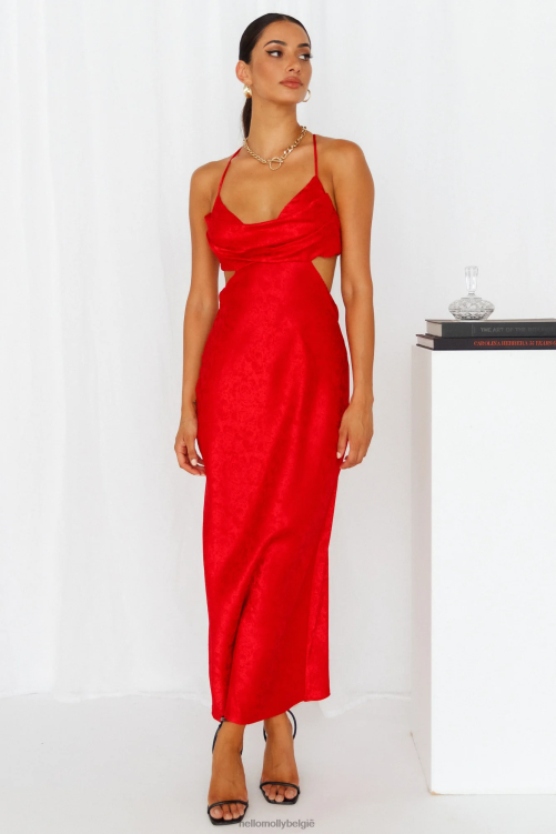 kleding Hello Molly luchtige lover maxi jurk rood XR2L6788
