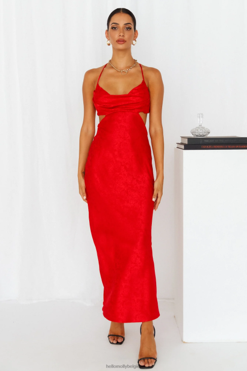 kleding Hello Molly luchtige lover maxi jurk rood XR2L6788