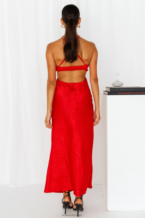 kleding Hello Molly luchtige lover maxi jurk rood XR2L6788