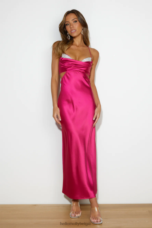 kleding Hello Molly luxe maxi-meisjesjurk roze XR2L4131