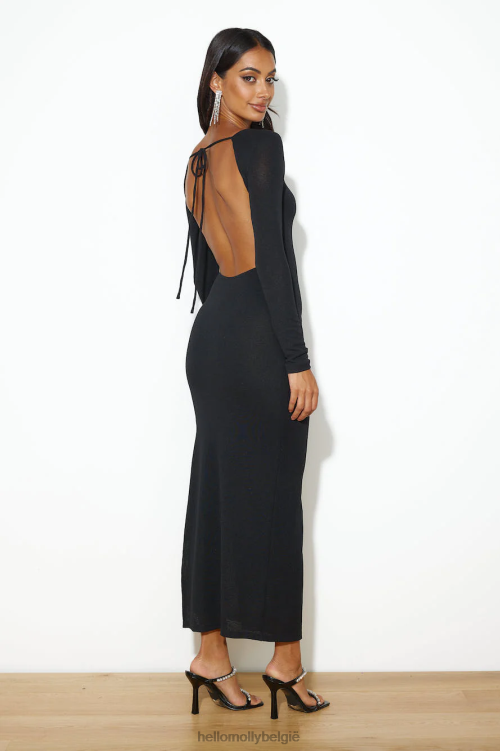 kleding Hello Molly meest gestroomlijnde maxi-jurk van allemaal zwart XR2L6189