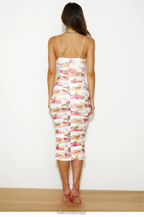 kleding Hello Molly mesh love maxi-jurk wit XR2L5894