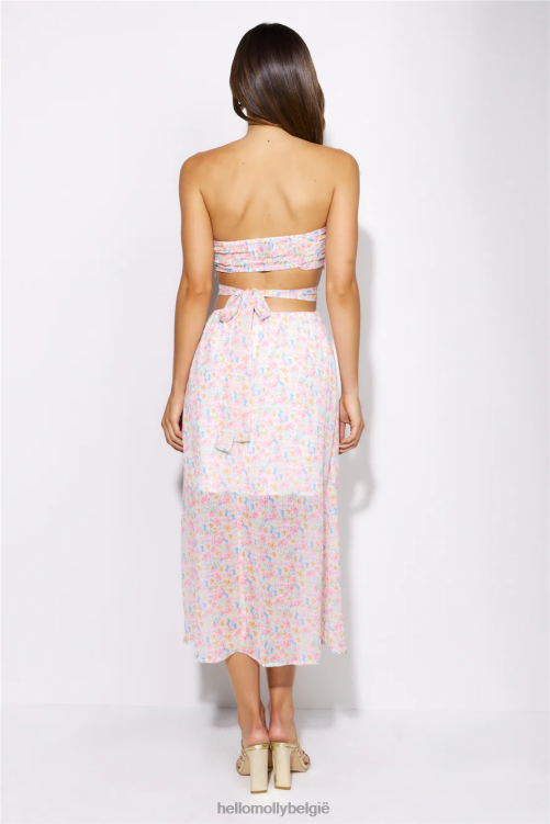 kleding Hello Molly mooie en meisjesachtige maxi-jurk roze XR2L5796