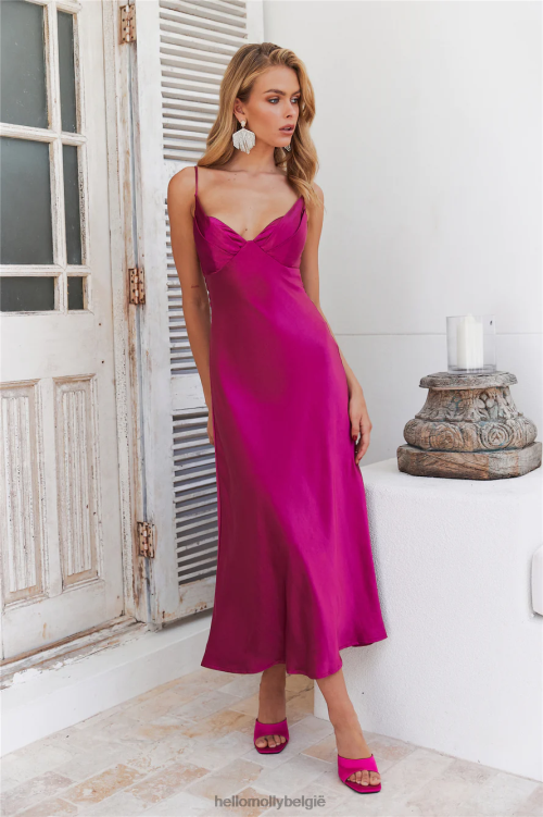 kleding Hello Molly mooie escape maxi-jurk fuchsia XR2L6072