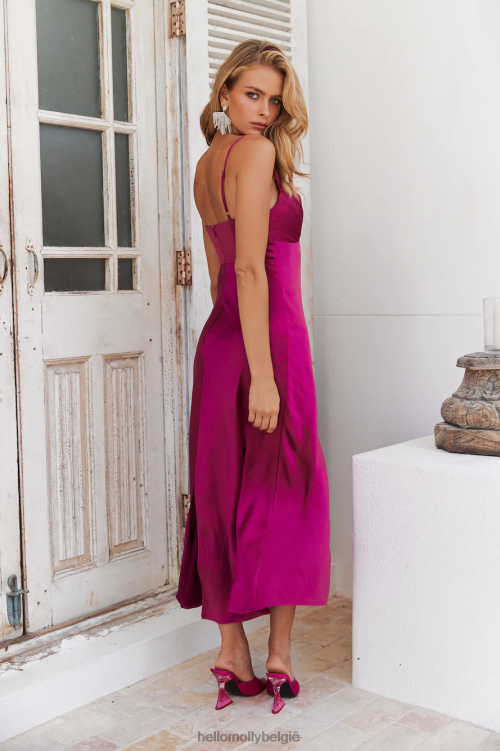 kleding Hello Molly mooie escape maxi-jurk fuchsia XR2L6072