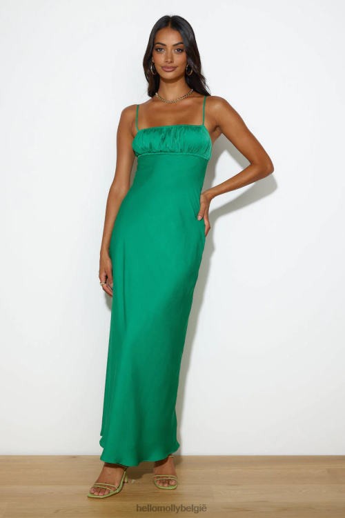 kleding Hello Molly mooie lengte maxi-jurk groen XR2L6202
