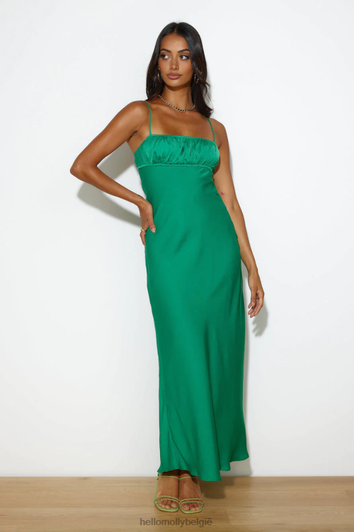 kleding Hello Molly mooie lengte maxi-jurk groen XR2L6202