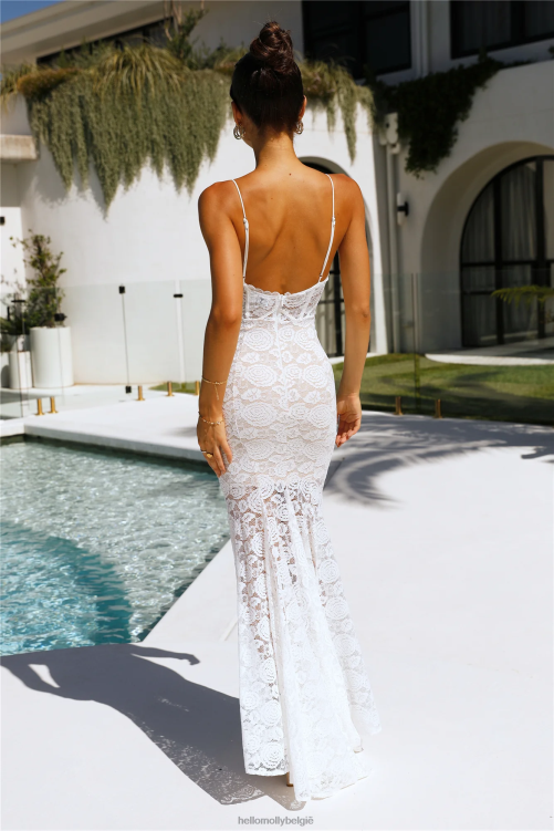 kleding Hello Molly no taming me maxi-jurk wit XR2L6752