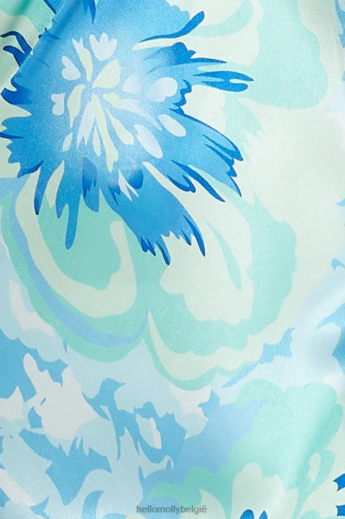 kleding Hello Molly own the style satijnen maxi-jurk blauw XR2L5970