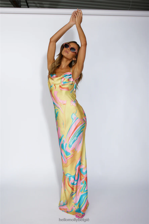 kleding Hello Molly partypop maxi-jurk multi XR2L6232