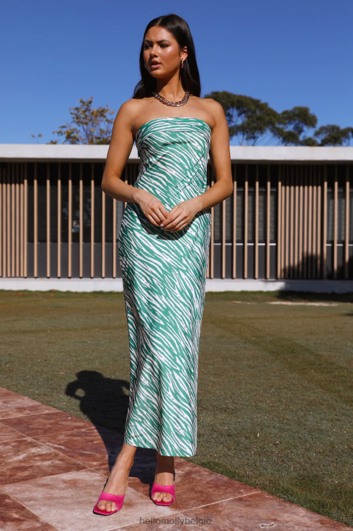 kleding Hello Molly partytime maxijurk groen XR2L6623