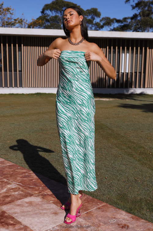 kleding Hello Molly partytime maxijurk groen XR2L6623
