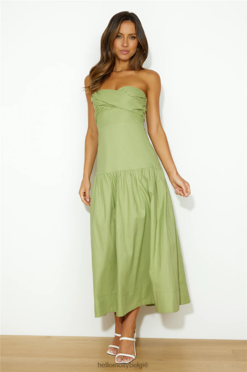 kleding Hello Molly picknicks in het park maxi-jurk groen XR2L5389