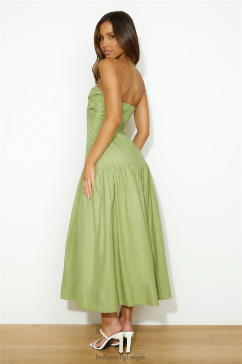kleding Hello Molly picknicks in het park maxi-jurk groen XR2L5389