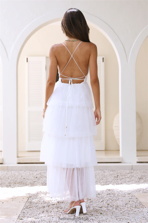 kleding Hello Molly prinses dreaming maxi-jurk wit XR2L3783