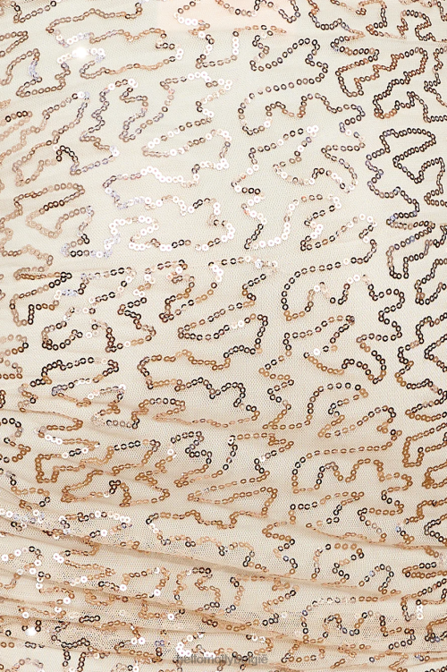 kleding Hello Molly prinses glitter maxi jurk goud XR2L6227