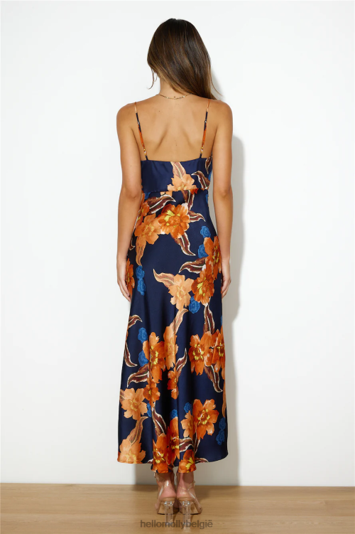 kleding Hello Molly print love maxi-jurk oranje XR2L6170
