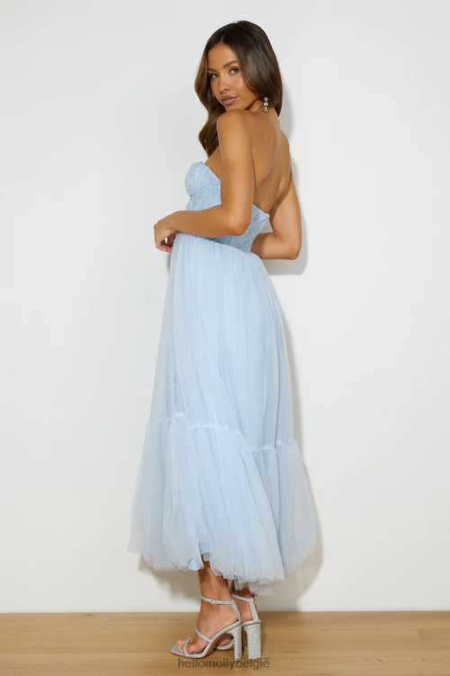kleding Hello Molly royal treasure tule maxi-jurk blauw XR2L5964