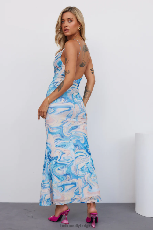 kleding Hello Molly she is us etoile mesh jurk blauw XR2L5001