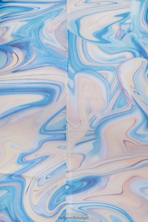 kleding Hello Molly she is us etoile mesh jurk blauw XR2L5001