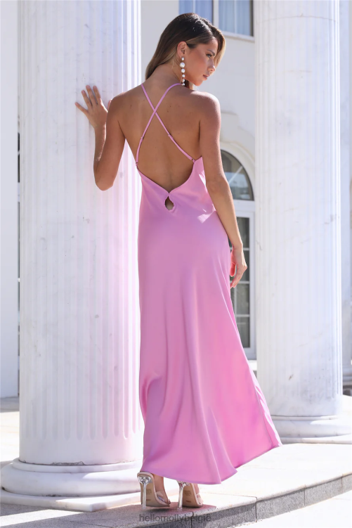 kleding Hello Molly she's strakke maxi-jurk roze XR2L6147