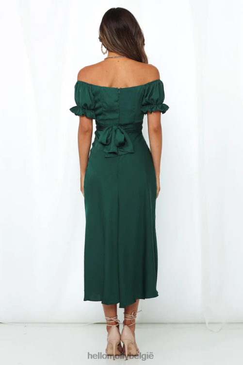 kleding Hello Molly sky kinder maxi-jurk bosgroen XR2L6880