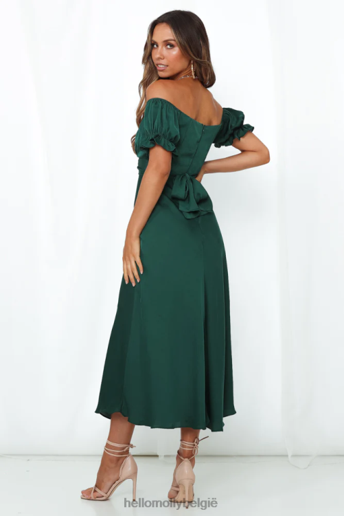 kleding Hello Molly sky kinder maxi-jurk bosgroen XR2L6880