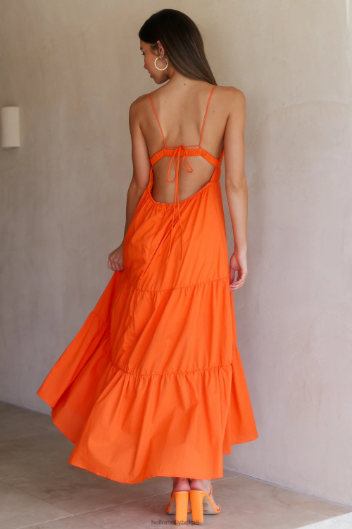 kleding Hello Molly so loveable maxi-jurk oranje XR2L6690