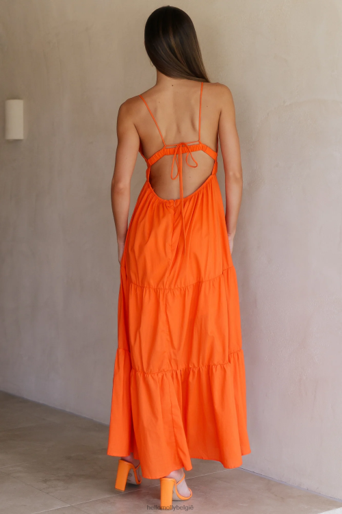 kleding Hello Molly so loveable maxi-jurk oranje XR2L6690
