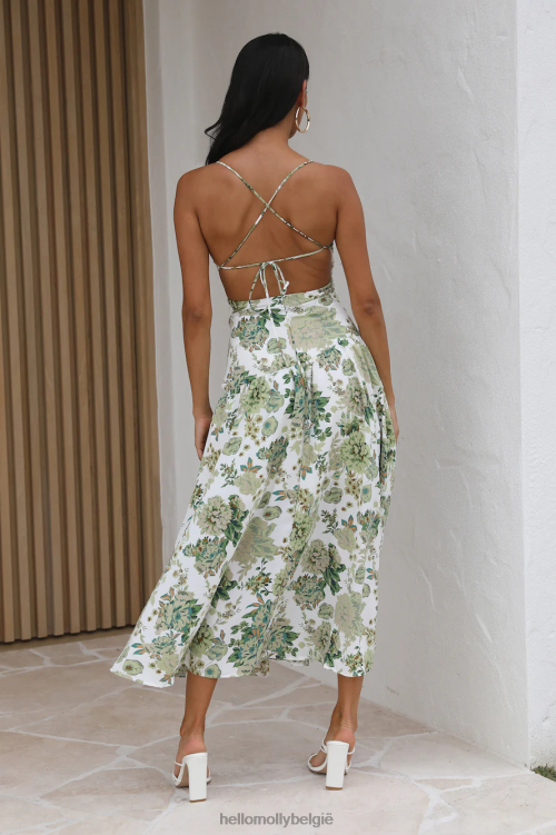 kleding Hello Molly step step maxi jurk groen XR2L6294
