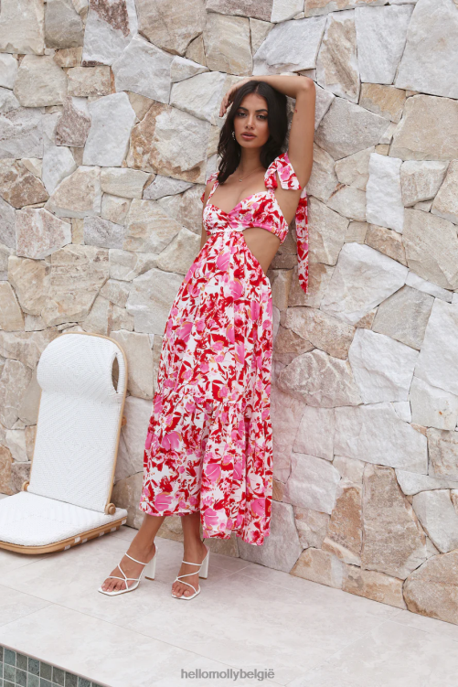 kleding Hello Molly stijlvolle maxi-jurk rood XR2L5988