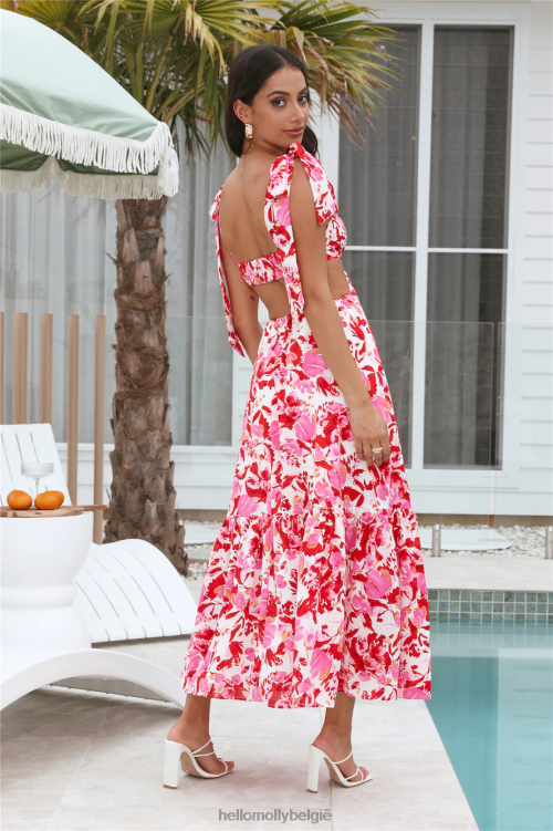 kleding Hello Molly stijlvolle maxi-jurk rood XR2L5988