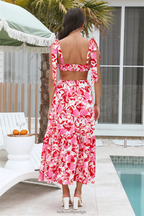 kleding Hello Molly stijlvolle maxi-jurk rood XR2L5988