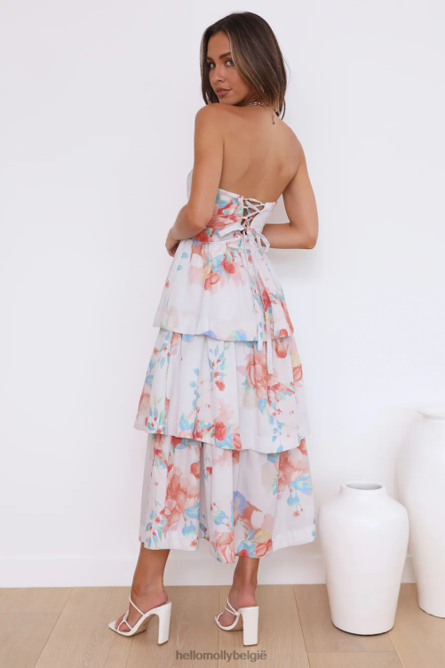 kleding Hello Molly style lover maxi-jurk perzik XR2L6006