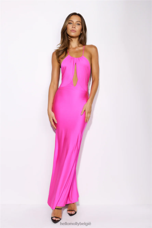 kleding Hello Molly style moment maxi jurk roze XR2L5561