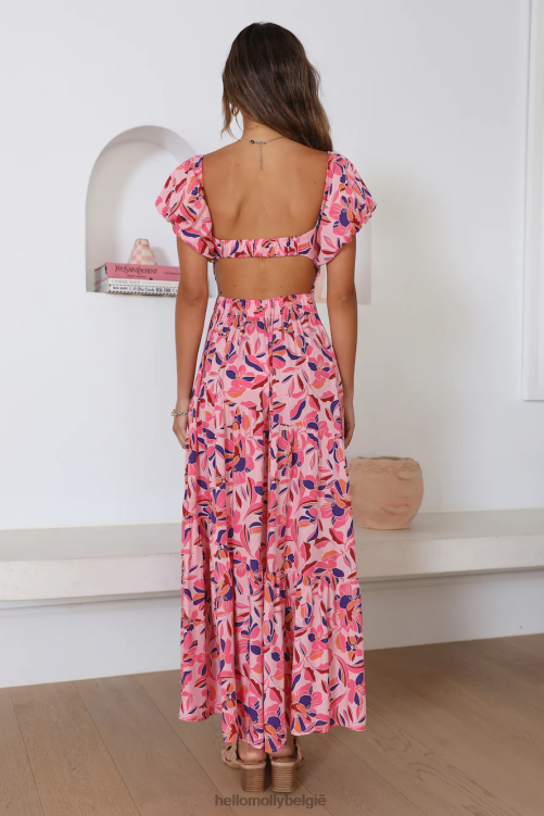 kleding Hello Molly szn for prints maxi jurk roze XR2L6198